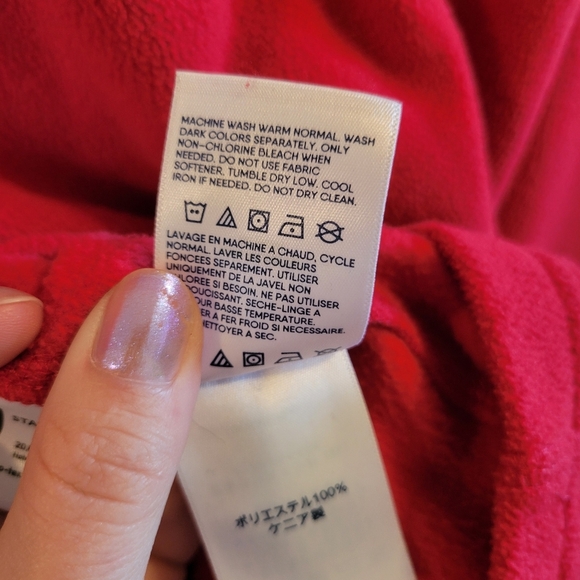 Lands End Red Half-Zip Fleece Pullover Sweater - Picture 5 of 5